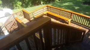 Our Deck Staining service can give your deck a brand new look! We'll remove all the old paint or sealant, and then we'll apply a fresh coat that will protect it from the weather. for E-Painting in Knoxville, TN