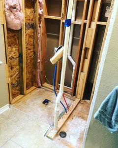 Our Rough In Plumbing service ensures expertly installed pipes and fittings, setting the groundwork for efficient water flow and drainage, essential for a smooth construction process in your home's development. for JVR TILE & Remodeling in San Antonio, TX