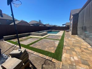 Our Stamped Concrete Installation service offers homeowners the opportunity to enjoy beautiful and durable concrete features with a range of customizable patterns and colors. for R&R Innovations Contracting  in Dallas, TX