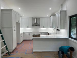 We provide kitchen and cabinet refinishing services to transform your outdated cabinets into beautiful, modern pieces. for R G in Mount Kisco, New York