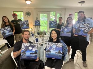 In Studio Paint Parties are the perfect solution for those looking for a unique party experience. Come to our studio for a custom painting experience! For groups of at least 6. Pricing: $35/person. for Infinite Art Events in Gainesville, GA