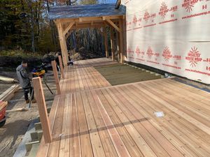 Enhance your outdoor living space with our expert deck & patio installation services. We craft beautiful, durable spaces tailored to your needs, perfect for relaxation and entertaining in your own backyard. for 99 Construction in Ashland, NH