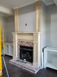 Our Mantles service offers beautifully designed and crafted fireplace mantels that seamlessly blend with your home decor, adding warmth and elegance to your living space. for Legendary Custom Millworks LLC in Malvern, AR