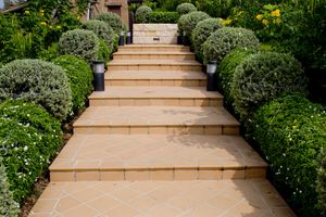 Hardscaping is the process of creating or enhancing features in a landscape using natural or man-made materials. This might include adding paving stones to a walkway, installing a retaining wall, or building out an area with decorative rocks. for Rocky's Pressure Washing & Lawn Care in Mooresville, NC
