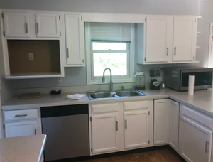 Our Kitchen and Cabinet Refinishing service offers homeowners a cost-effective and hassle-free solution to give their kitchen cabinets a fresh, new look without the need for expensive replacements. for Harmony Designs Painting in Elkhart, IN