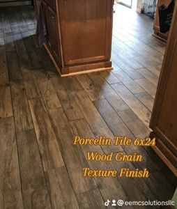 Transform your kitchen with our exquisite porcelain tile flooring, offering durability and elegance. Our expert team complements this service with comprehensive carpentry services for a flawless finishing touch to your home. for East End Maintenance Construction Solutions  in Suffolk County, NY