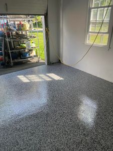 Transform your garage with our durable and stylish epoxy floor coating. Enjoy a seamless, easy-to-clean surface that enhances appearance and strength while resisting stains, chemicals, and wear. Perfect for any home! for Image Floors in Springfield, MA