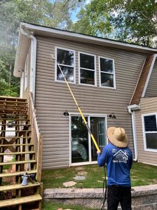Our Home Softwash service is the perfect cleaning solution for vinyl, aluminum, and wood siding. Our gentle pressure washer combined with our specialized softwashing detergent will clean your home's exterior while preserving its finish. for D&C Services in Atlanta, GA