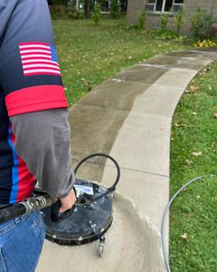 Our Commercial Concrete Cleaning service utilizes advanced pressure washing techniques to effectively remove stains, dirt and grime from concrete surfaces, restoring their appearance and increasing their longevity. for ProTech Pressure Wash LLC in Clinton Township, MI