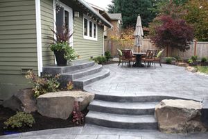 "Our Stamped Concrete Installation service offers homeowners a unique and affordable way to elevate the aesthetic appeal of their outdoor spaces with customized, durable and visually stunning concrete designs. for JR Concrete & Masonry  in San Antonio, TX