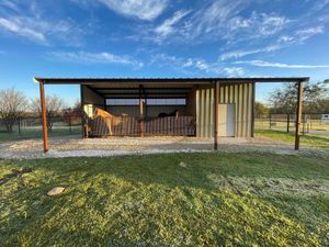 Our Livestock Loafing Sheds provide a comfortable and protective space for your animals to relax and escape the elements, ensuring their well-being and maximizing productivity on your property. for JG Welding & Construction Services in Weatherford, TX