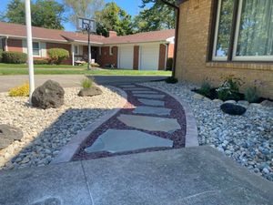 Rock installation service can add elegance and distinction to your home by creating a unique walkways with a wide variety of rock and stone. Our experienced professionals will work with you to design and install the perfect paver solution for your needs. for Showplace Lawncare & Landscaping, Inc. in Pendleton , IN