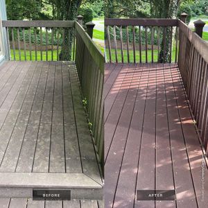Our Composite Deck Cleaning service effectively removes dirt, grime and molds from your deck, restoring its appearance and ensuring longevity without causing any damage. for ProTech Pressure Wash LLC in Clinton Township, MI