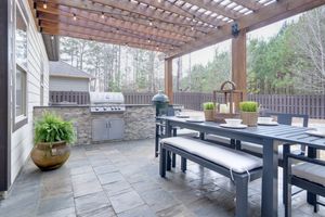 Our Outdoor Kitchens service offers homeowners a stylish and functional addition to their backyard designs, providing them with the perfect space for outdoor cooking and entertaining. for Conoly Contracting & Outdoor Living LLC in Caddo Mills, Texas