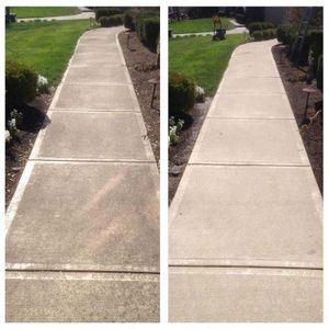 Our Driveway and Sidewalk Cleaning service effectively removes dirt, grime, and stains from your driveway and sidewalks, enhancing the curb appeal of your home. for Tavey’s Pressure Washing in Brandon, MS