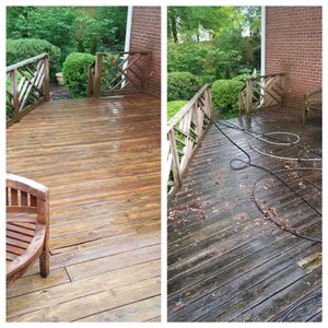 Our Deck & Patio Cleaning service effectively removes dirt, algae, and other stains from your outdoor surfaces using our advanced pressure washing techniques to restore their original beauty. for Shoals Pressure Washing in North Alabama, 