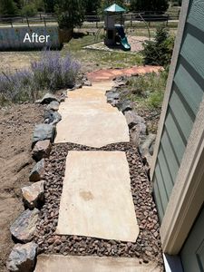 We provide professional flagstone installation services to enhance the look of your outdoor space. Our team can lay and seal flagstones in a variety of shapes and sizes. for Top of The Edge Landscape in Peyton,  CO