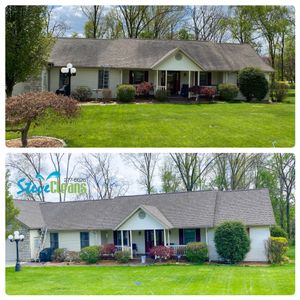 Got Black Stains? That’s a fungus called ‘Gloeocapsa magma’. My safe, low pressure cleaning method will remove it and give your home it’s ‘Curb Appeal’ again for years to come. for SteveCleans in Mitchell, IN