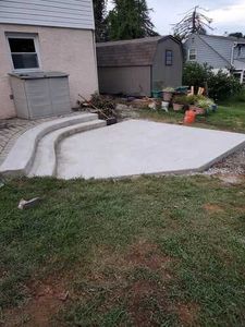 Our Concrete Services include expert installation and repairs, ensuring durable and visually appealing concrete surfaces for your home, enhancing its functionality and aesthetic appeal. for Canfield Builders, LLC in Chester County, Pennsylvania