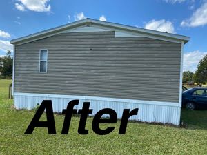 Our Soft Washing service gently removes dirt, grime, and algae from your home's exterior surfaces without causing any damage or harm to the paint or siding. for Make It Happen Pressure Washing LLC in Lamar, SC