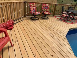 Our professional Deck Installation service offers homeowners a reliable solution to enhance outdoor living spaces with high-quality construction and personalized designs meeting their unique preferences. for A’Hearn Construction  in Prague, OK