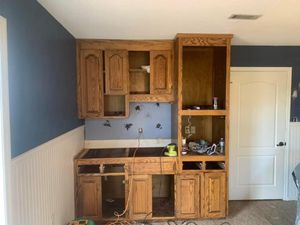 Our Kitchen and Cabinet Refinishing service revitalizes your kitchen by updating the appearance of cabinets through painting, staining, or renovation techniques, adding beauty and value to your home. for Freedom Painting & Remodeling LLC in Houston,  TX