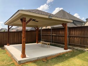Our Pergolas service offers homeowners a beautiful and functional outdoor space, providing shade and style to enhance their concrete company's landscaping projects. for JM Concrete in Dallas, TX