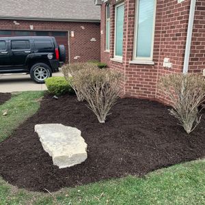 Our Mulch Installation service provides a layer of protective organic matter over the soil to help retain moisture, suppress weed growth, and improve the soil's structure. for From the Ground Up Landscaping & Lawncare in New Lenox, IL