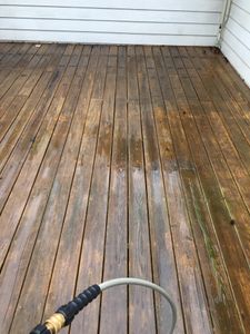 Our Deck & Patio Cleaning service is a great way to clean and restore your deck or patio. We use high pressure washing and soft washing to clean the surface, and then we can seal it for protection. for Newman's Pro Wash Pressure Washing in Senoia, GA