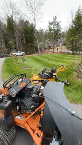 Our professional mowing service ensures a pristine, well-manicured lawn with precision cuts and edging, enhancing curb appeal while maintaining the health and vitality of your grass throughout the growing season. for BRB Property Management in Moultonborough, NH