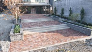 Our Paver Patio Design service offers homeowners expert planning and construction of beautiful outdoor spaces, providing the perfect area for relaxation and entertainment. for Lamb's Lawn Service & Landscaping in Floyds Knobs, IN