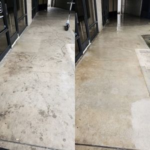 Our Concrete Cleaning service effectively removes dirt, stains, and grime from your driveways, sidewalks, and patios using pressure washing techniques to restore their appearance and safety. for ProWash LLC in Los Angeles, CA