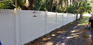 Our Fence Washing service effectively removes dirt, grime, and mold from your fence using high-pressure washing techniques to enhance the appearance and prolong the life of your fencing. for Blue Stream Roof Cleaning & Pressure Washing  in Dover, FL