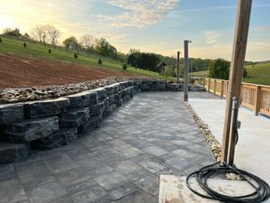 Our professional retaining wall construction ensures durable and aesthetically pleasing structures that prevent soil erosion, create usable space, and enhance the overall landscape of your property. for Simple Life Landscaping, LLC in , 