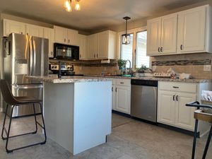 Our Kitchen and Cabinet Refinishing service offers homeowners a cost-effective solution to transform their outdated or worn cabinets, giving them a fresh, updated look without the need for a complete replacement. for Elite Pro Painting & Cleaning Inc. in Worcester County, MA