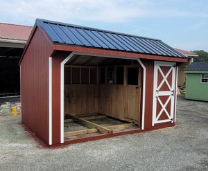 Introducing the pinnacle of equine shelter – our exceptional line of run-in horse sheds. Designed with both your horses' well-being and your convenience in mind, these shelters offer the perfect blend of comfort, safety, and durability. for Pond View Mini Structures in  Strasburg, PA