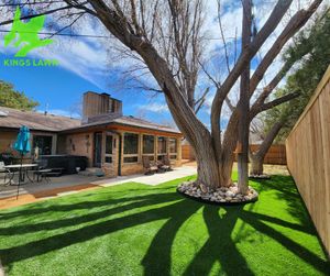 Our Natural Stone Hardscape service offers homeowners durable and beautiful outdoor living spaces using high-quality natural stones for pathways, patios, and retaining walls to enhance the overall landscape design. for KINGS LAWN SERVICE LLC in Amarillo, TX