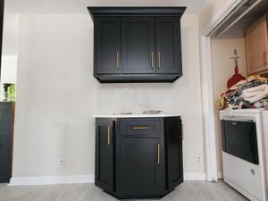 Enhance your kitchen's appeal with our expert cabinet refinishing services. We transform and refresh cabinets, offering a cost-effective alternative to remodeling while ensuring high-quality finishes that rejuvenate your space effortlessly. for 2 Bucks Painting in Mansfield, TX