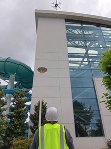 experience a pristine clean with our Drone Soft Washing service, delivering efficient, eco-friendly cleaning of your business exterior. Enjoy sparkling results while safeguarding delicate surfaces from damage using advanced drone technology. for Oakland Power Washing in Clarksville, TN