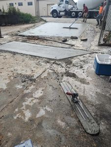 Our Concrete Slab Construction service offers homeowners a reliable and efficient solution for creating durable, level surfaces to support various structures on their property. for Burning it Concrete LLC in Raleigh, NC