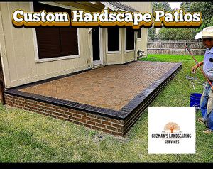 Custom patios built with natural stone or modern pavers designed to last and enhance your outdoor space. We handle everything from design to installation so you can relax and enjoy your backyard. for Guzman's Landscaping Services in Austin, TX