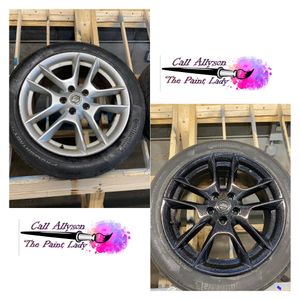 I repair wheels that have been damaged due to curb rash, chipping or peeling. After the repairs have been made you can choose from a variety of colors to paint, restoring the wheel to its original condition and ensures that it looks great. for Call Allyson “The Paint Lady” LLC in Mobile, AL