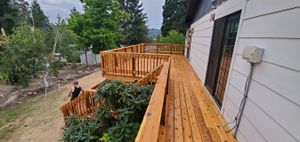 Our Deck & Patio Installation service provides homeowners with high-quality construction and remodeling services to create beautiful outdoor spaces for relaxation, entertaining, and enhancing their home's value. for S&R Family Construction LLC in Winston, OR