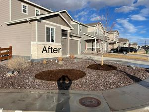 Our Mulch Installation service helps protect plant roots, reduce weeds and pests, and add beauty to your landscaping. Let us help make your outdoor space look great! for Top of The Edge Landscape in Peyton,  CO