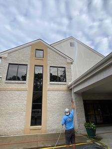 No more black or green algae! We use low pressure cleaning which ensures that no damage is done to any stucco siding.  for Prime Time Pressure Washing & Roof Cleaning in Moyock, NC
