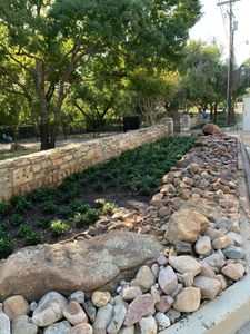 We provide Retaining Wall Construction services to create durable, functional and aesthetic walls that improve the look of your outdoor space. for Platinum Landscape Design LLC in San Angelo, Texas