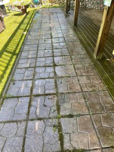The Hardscape Restoration service provides expert, thorough, and professional restoration services for hardscapes. We re-sand and seal your hardscape pavers and joints to restore driveways, patios, walkways, and more. for Premier Power Washing LLC in Waupaca, WI