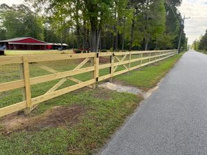 Our Horse Wire service provides durable and safe fencing options for homeowners looking to secure their property and protect their horses and other animals. for 4 In The Fire Fencing LLC in Darlington, SC