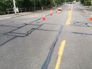 Our Crack Sealing service helps prevent further damage to your parking lot by filling in cracks, extending its lifespan and maintaining a safe and attractive appearance. for Straight Line Striping in Little Rock, AR