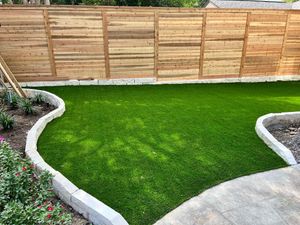 Our Synthetic Turf Installation service provides homeowners with a hassle-free and durable solution for a low-maintenance, visually appealing, and long-lasting artificial grass surface in their outdoor spaces. for Espinoza Landscape & Construction  in San Antonio, TX